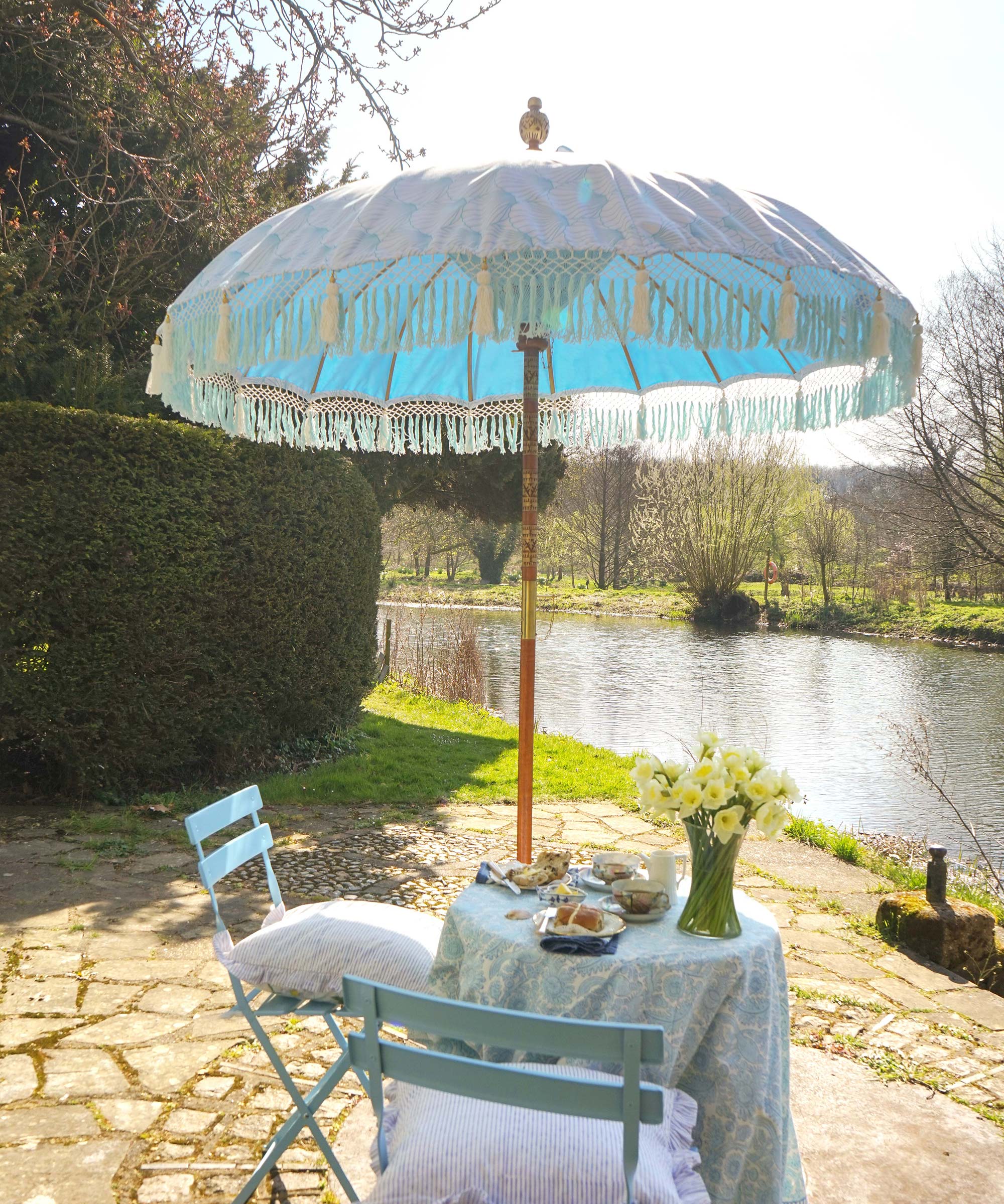 Margaret Round Bamboo Parasol