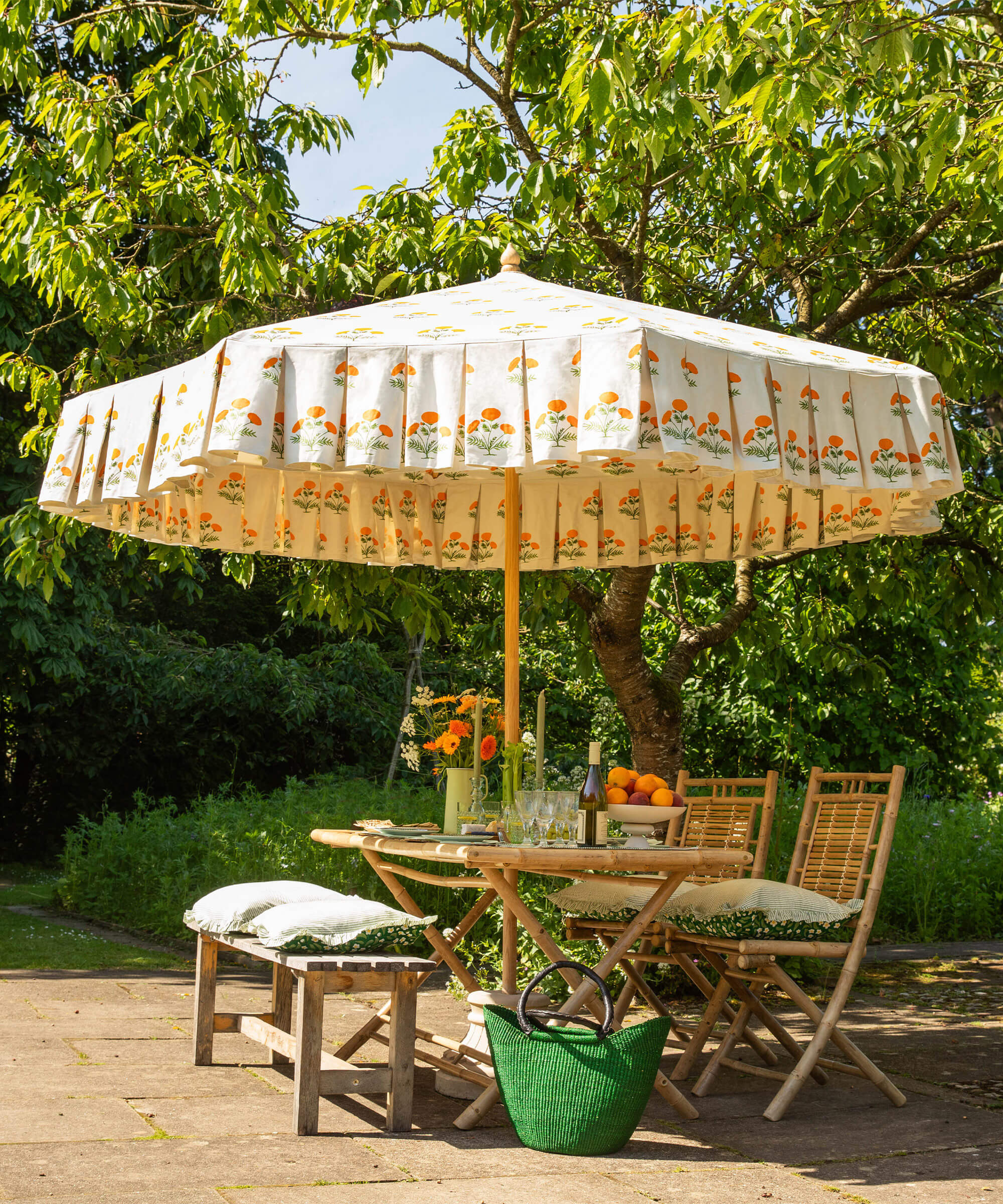 Marigold Pleat Octagonal Parasol