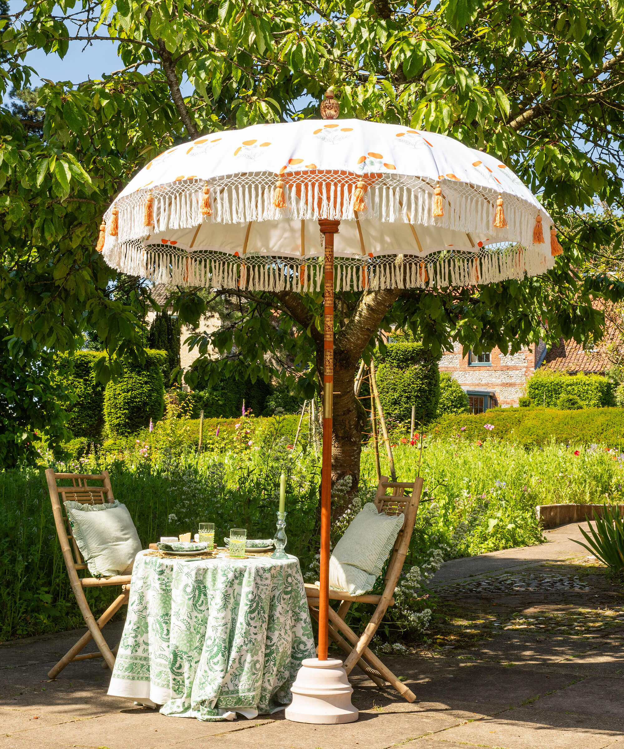 Marigold Round Bamboo Parasol