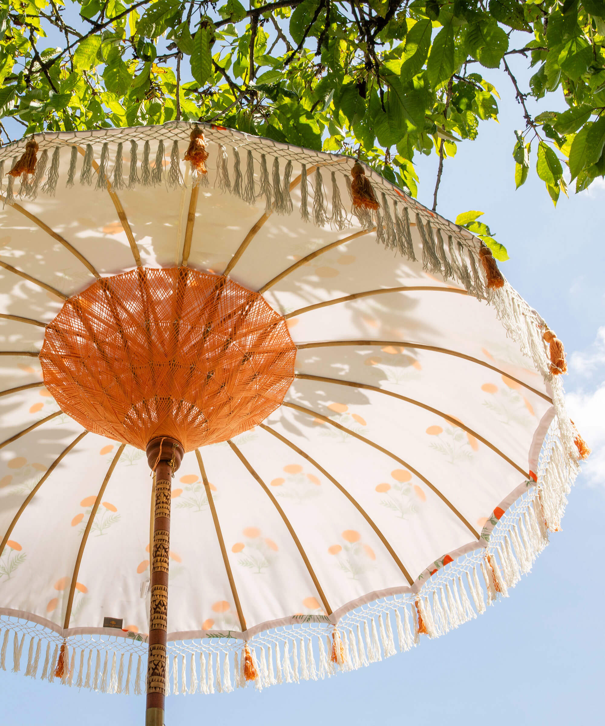 Marigold Round Bamboo Parasol