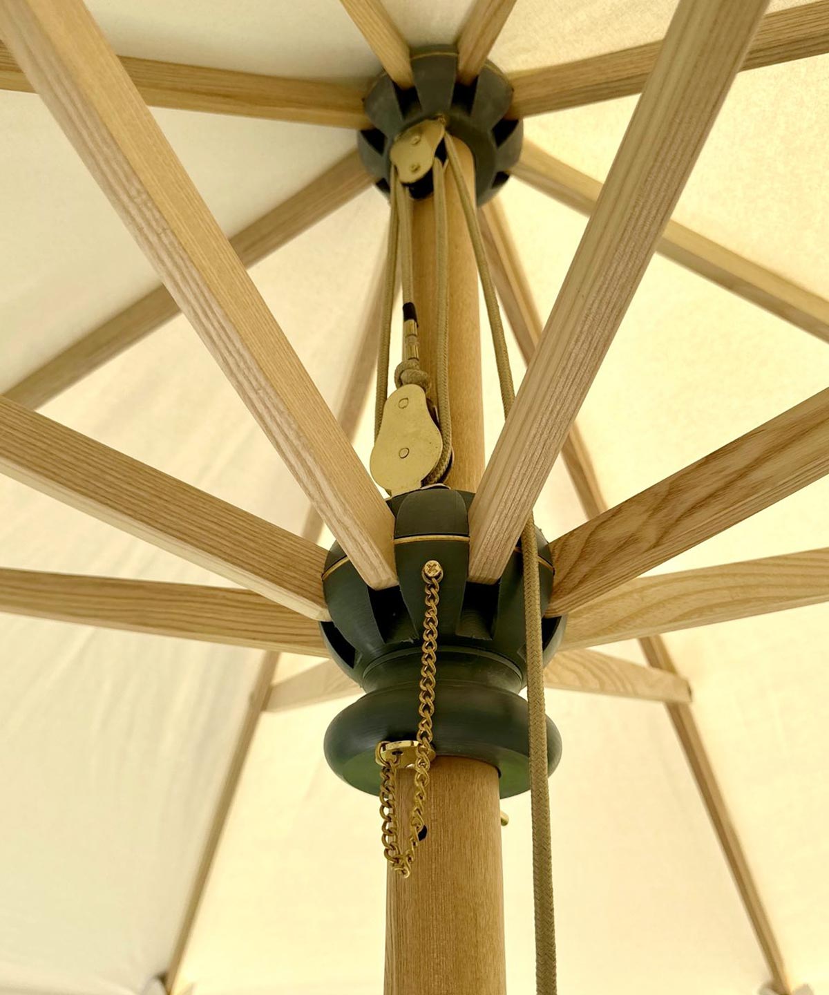 East London Parasol Company Ltd - Green Holly Octagonal Parasol