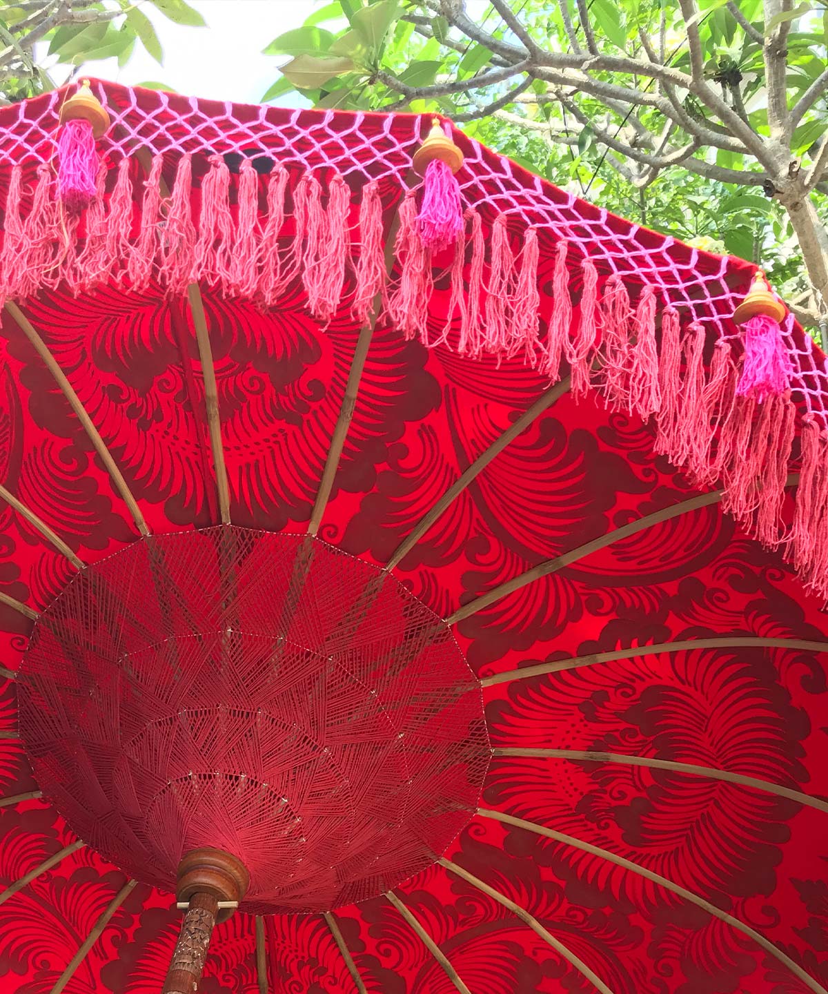 East London Parasol Company Ltd - Olivia Round Bamboo Parasol (Only 1 left)