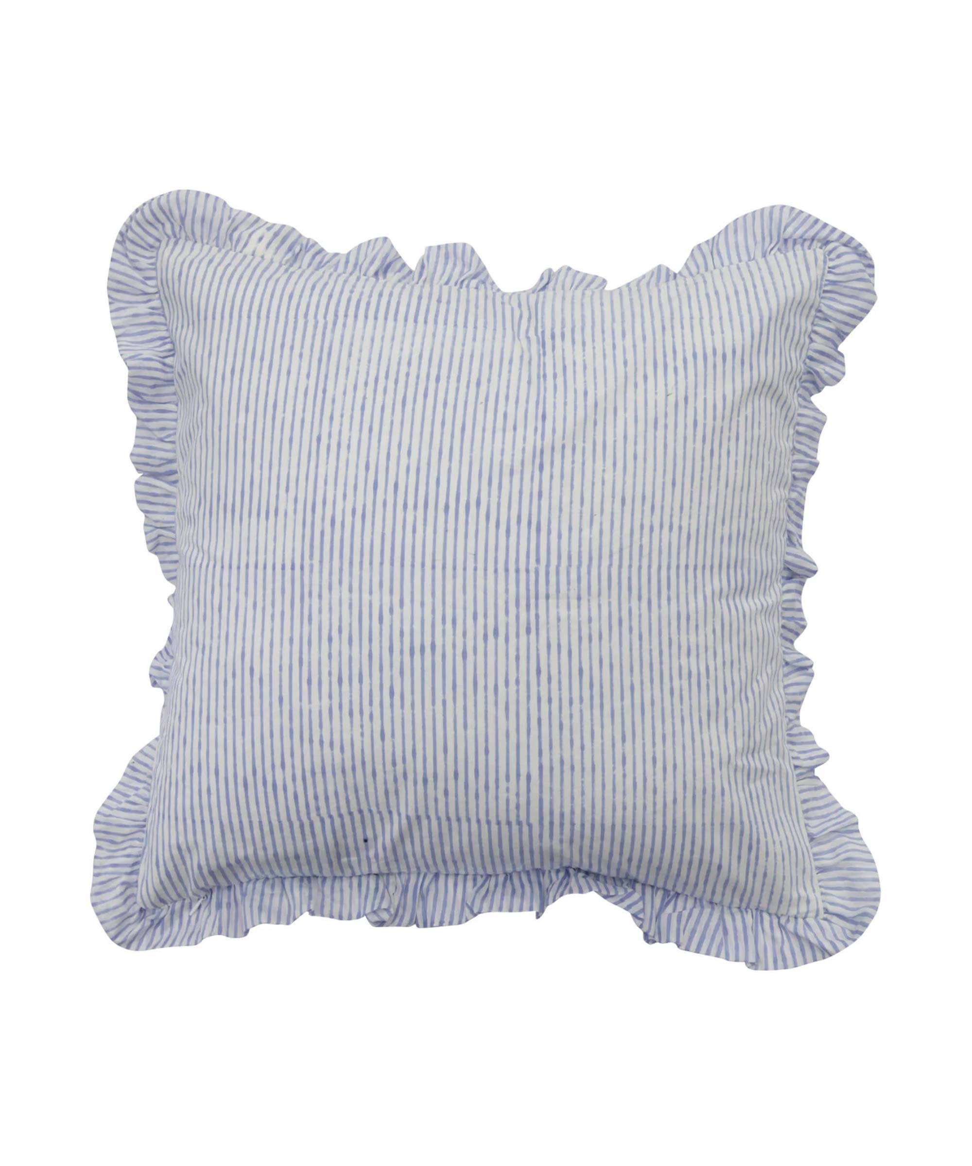 Lavender Poppy Frill Cushion