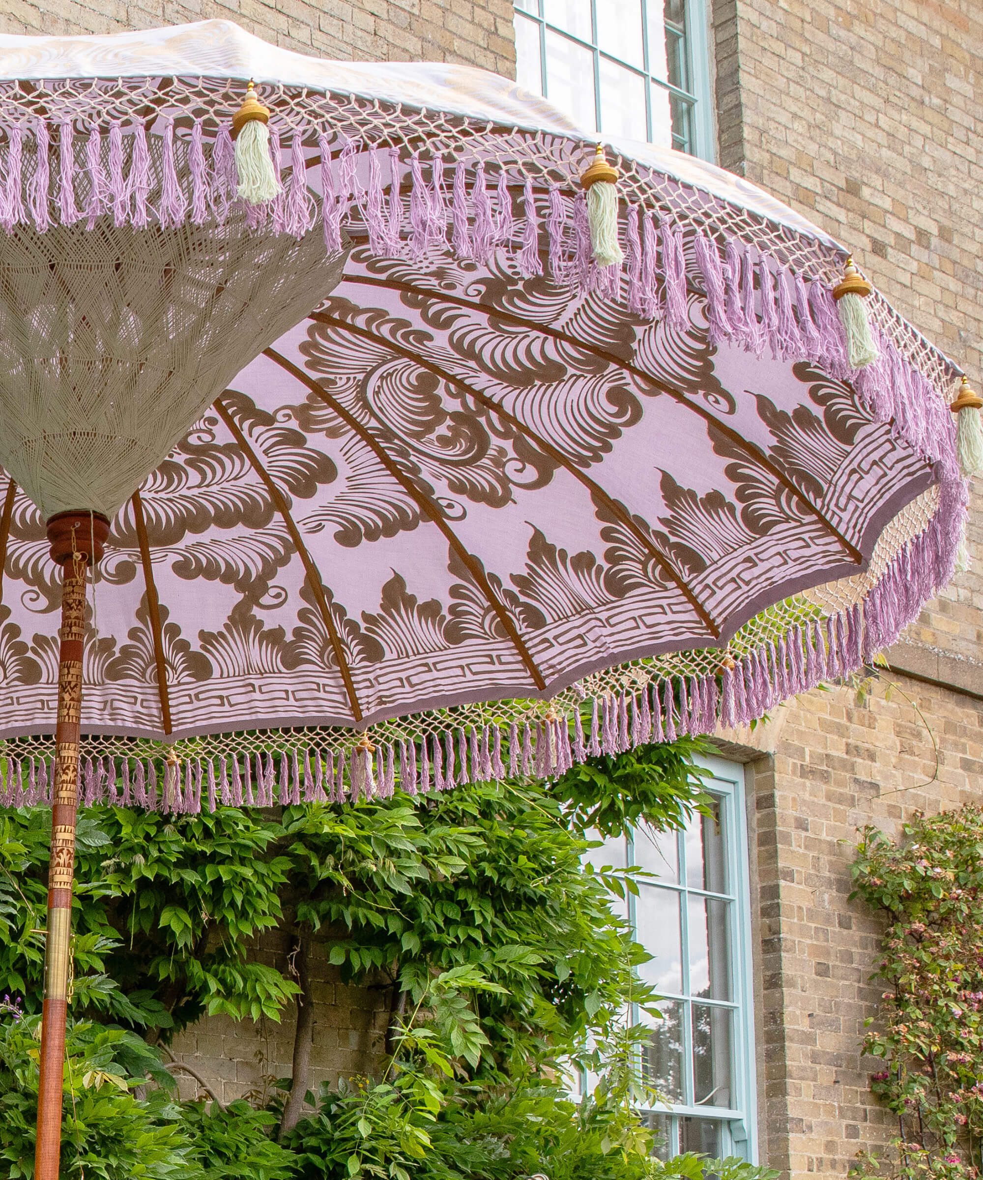 Viola Round Bamboo Parasol