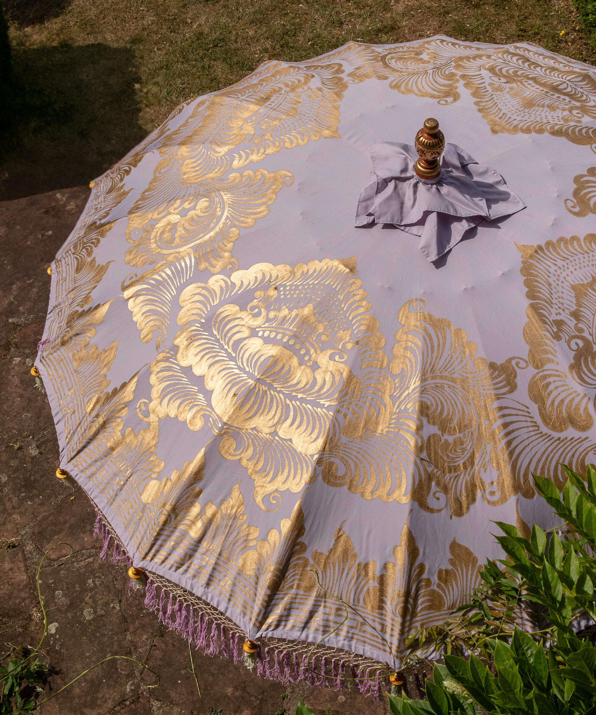 Viola Round Bamboo Parasol