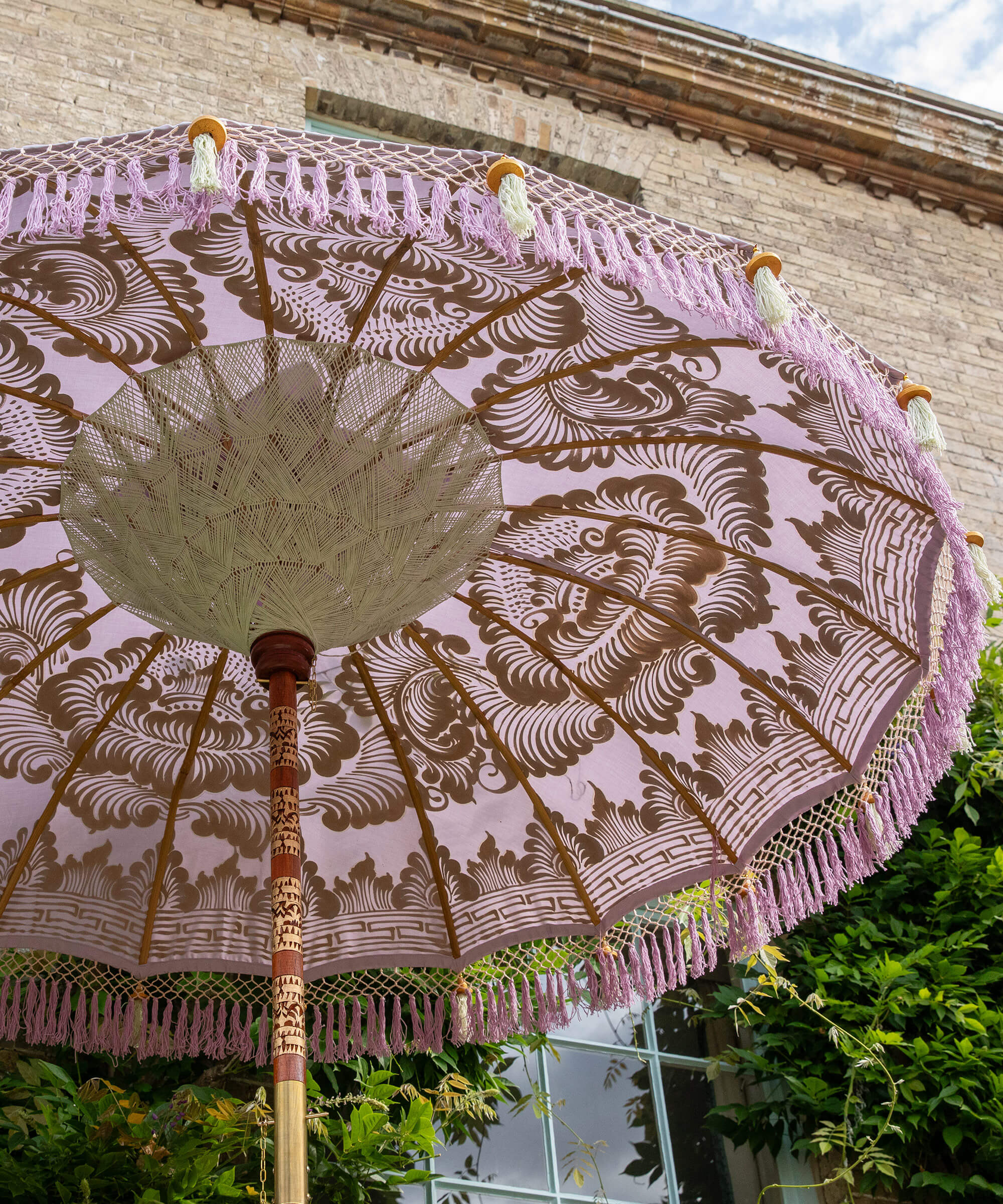 Viola Round Bamboo Parasol