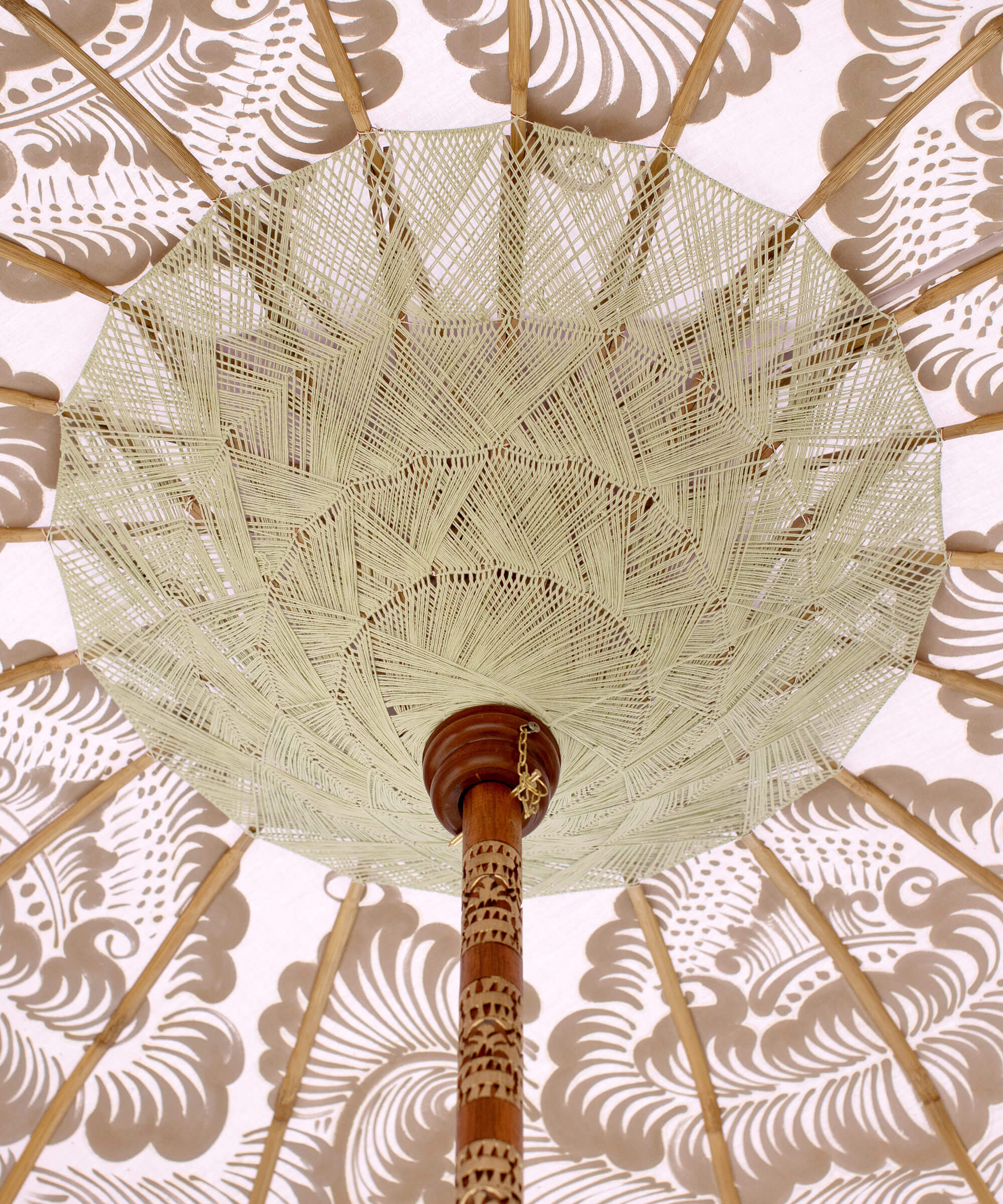 Viola Round Bamboo Parasol