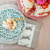 Leopard print cotton napkin, colourful table linen
