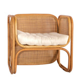 Bamboo Square Chair- A 70's inspired retro chair. Our new cane chair is a classic style, perfect for indoor or outdoor use, showing its true beauty under a parasol. It traverses all eras and will become a staple in your household.