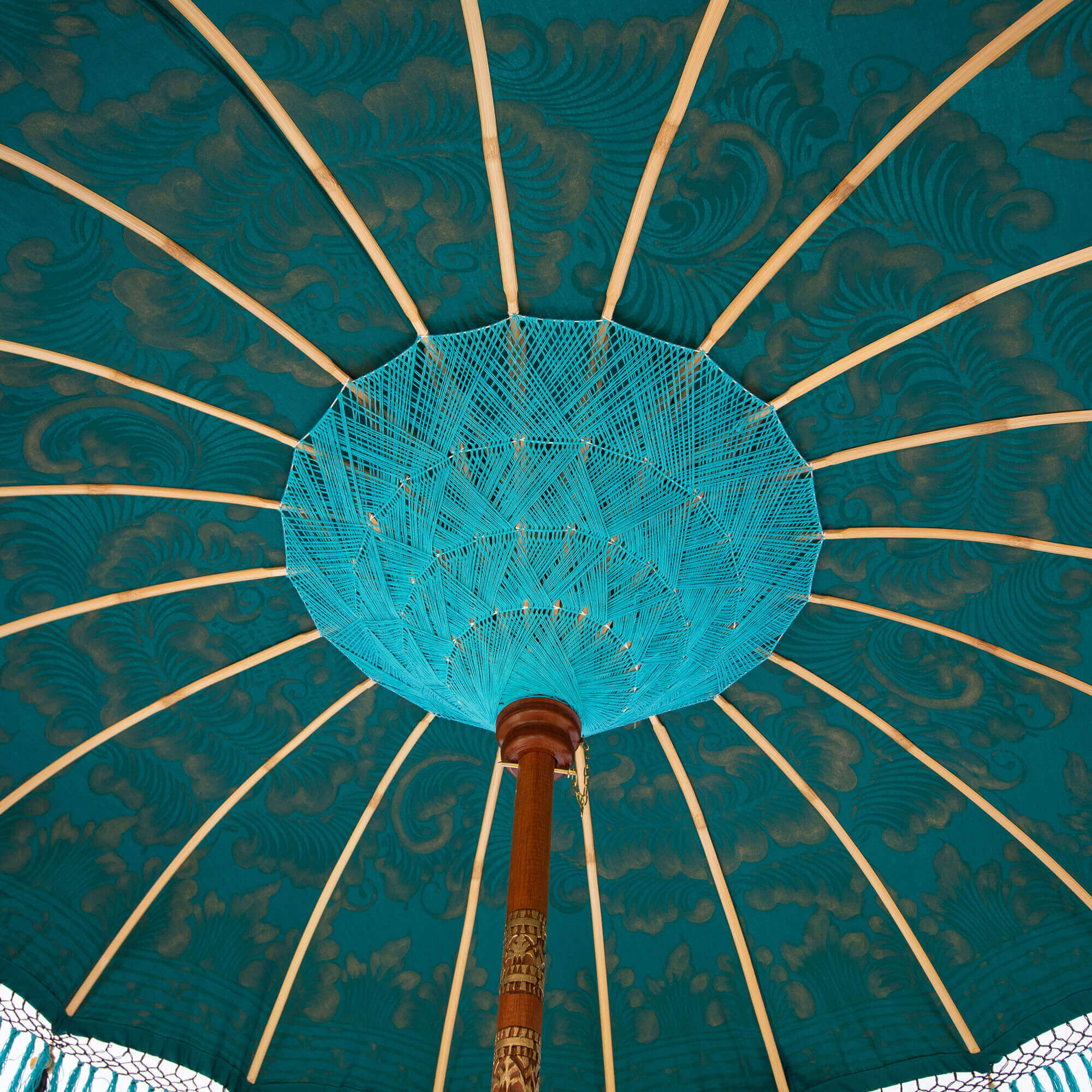Laurie Round Bamboo Parasol East London Parasol Company Ltd