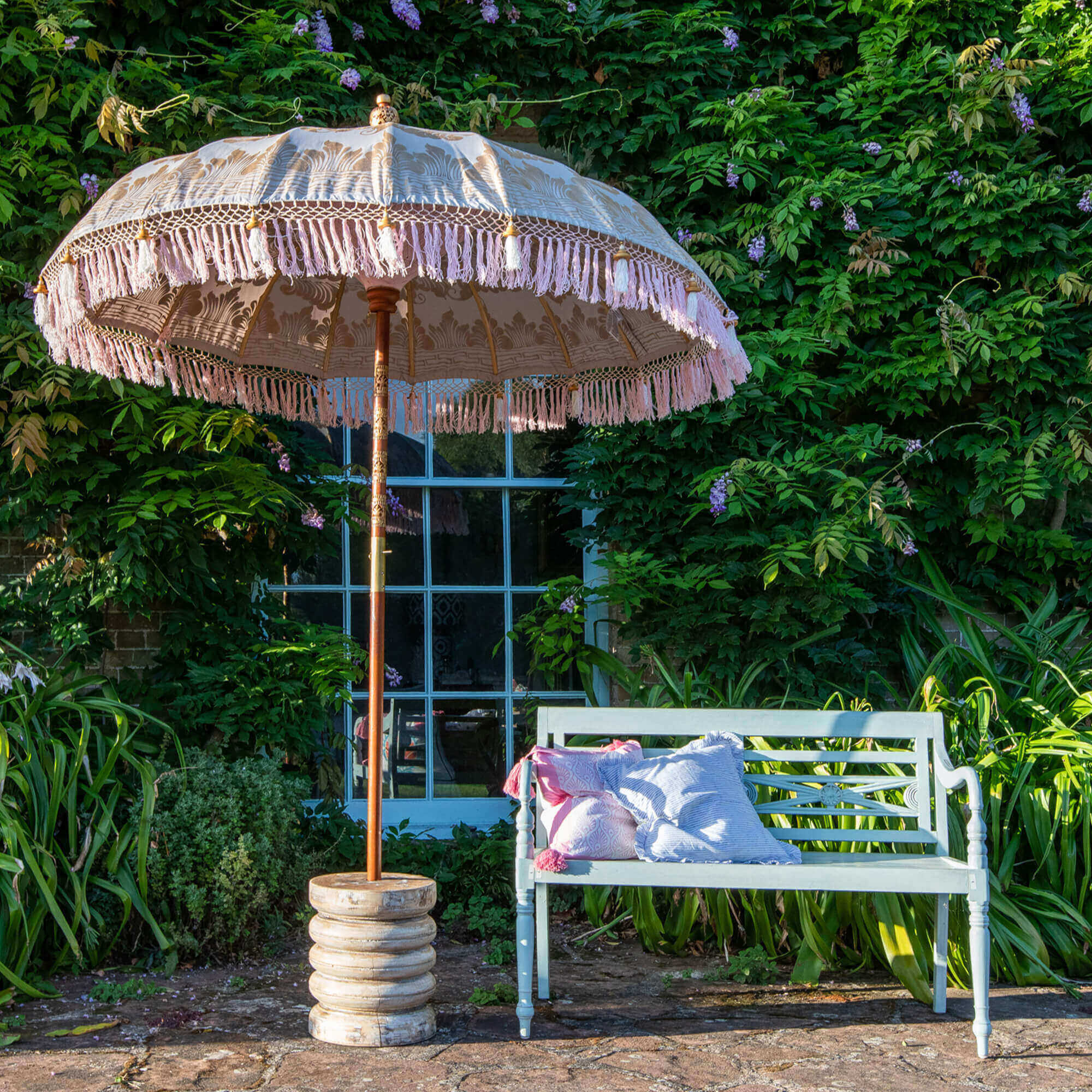 Maya Round Bamboo Parasol