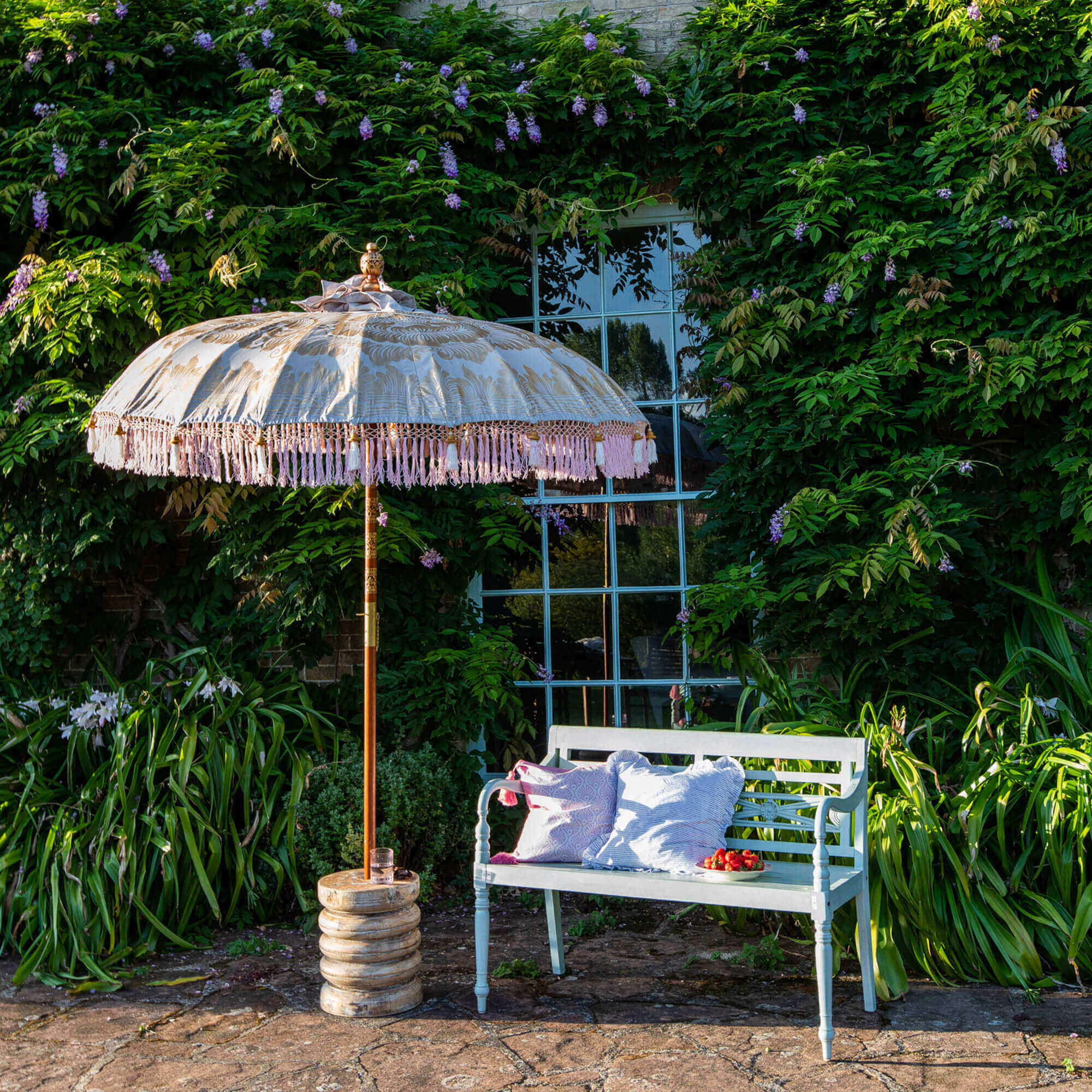 Maya Round Bamboo Parasol