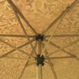 Big Bill East London Parasol Company- 3m William Morris print luxury garden umbrella with scalloped edges. Perfect show stopping beautiful umbrella for an elegant garden or pool. Intricately printed and a gorgeous wooden frame, the ultimate in gorgeous garden decoration. The most beautiful summer accessory for a party, dining table, wedding and sunlounger.