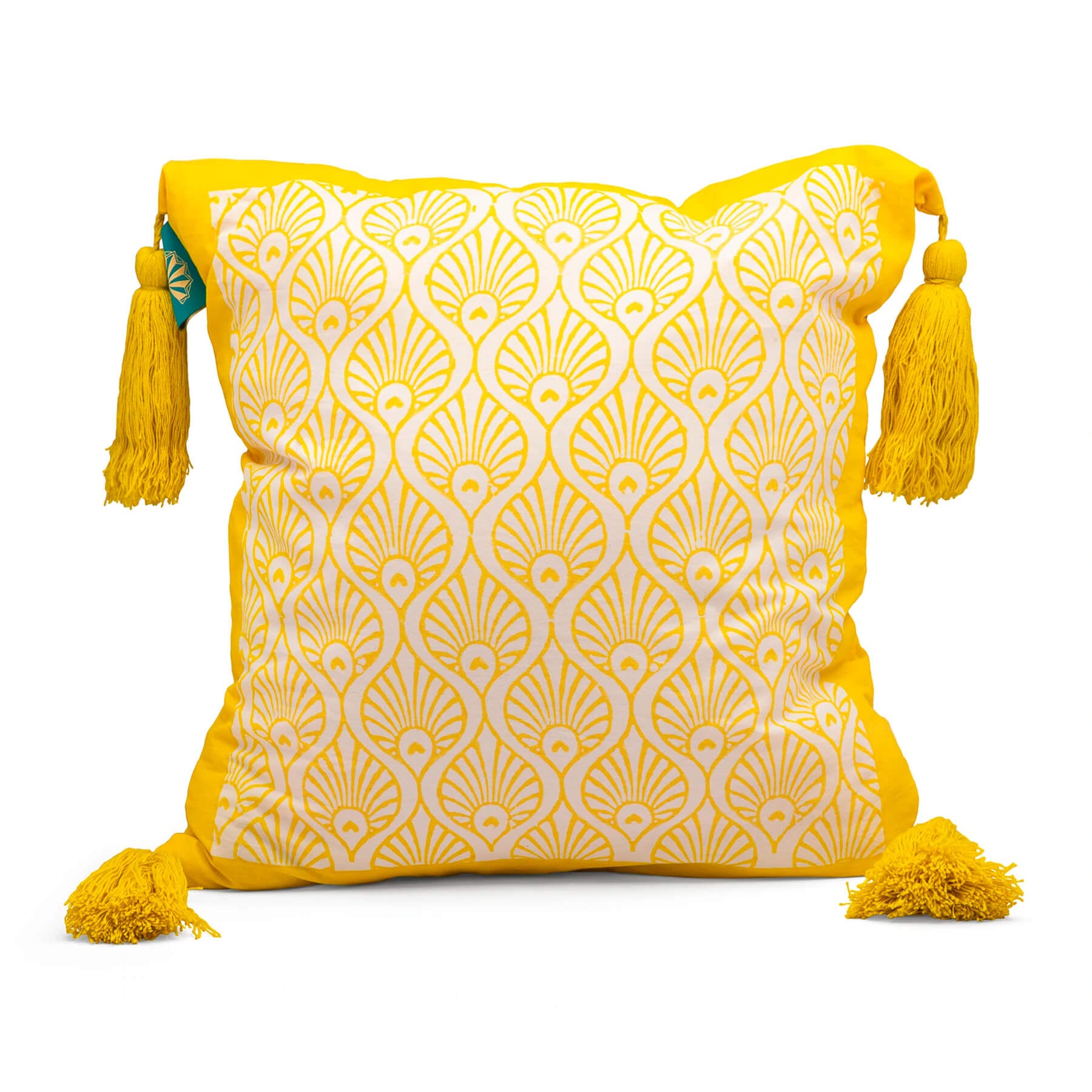 Yellow Suzani Cushion