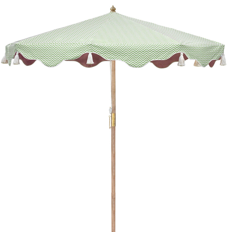 Green Aretha Octagonal Parasol- delivery by end March