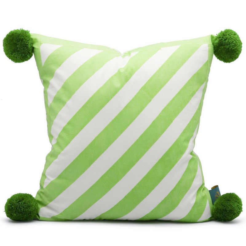 Yellow Pom Pom Cushion vibrant home decor East London Parasol