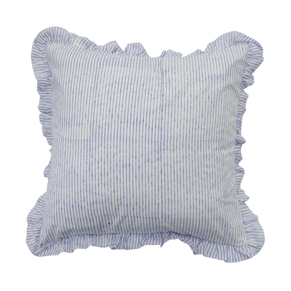 Lavender Poppy Frill Cushion - In stock